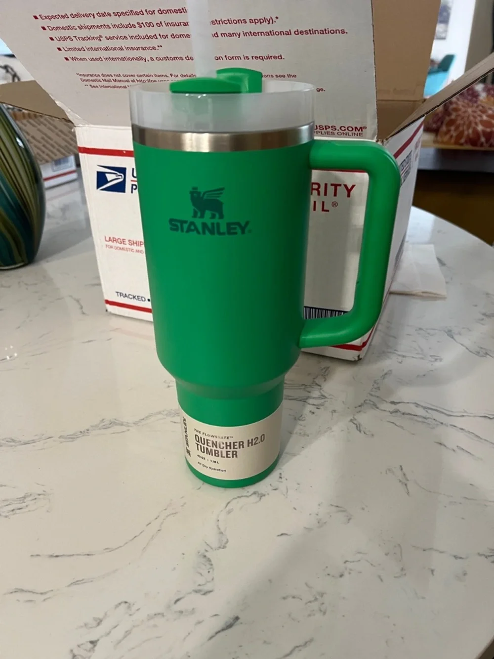 Stanley Green Insulated Travel Mug with Handle - Picture 1 of 6
